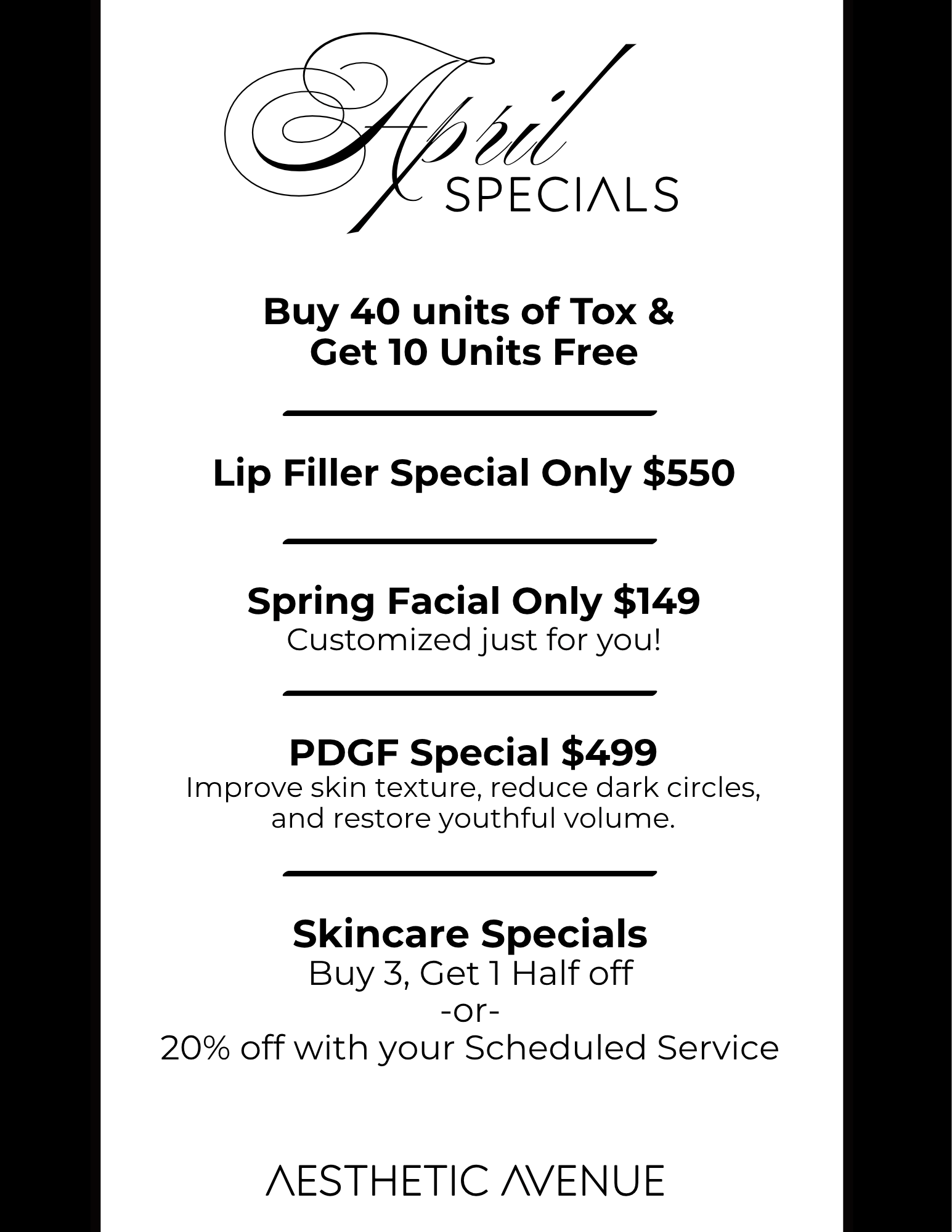 April Specials