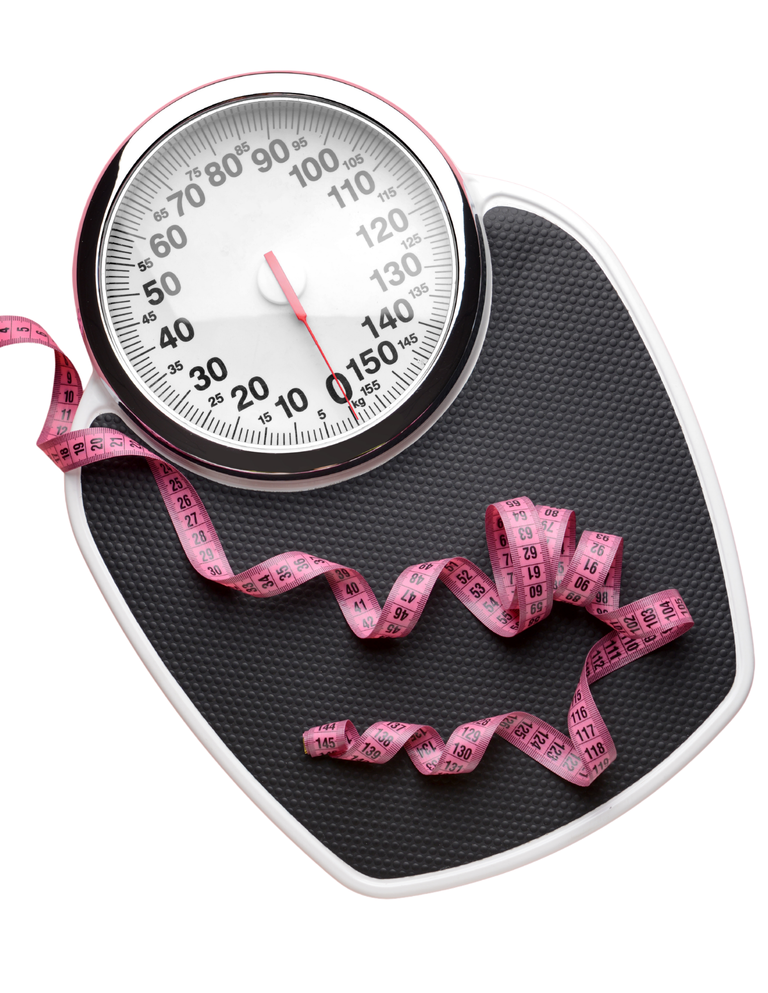Scale and measuring tape for weight loss